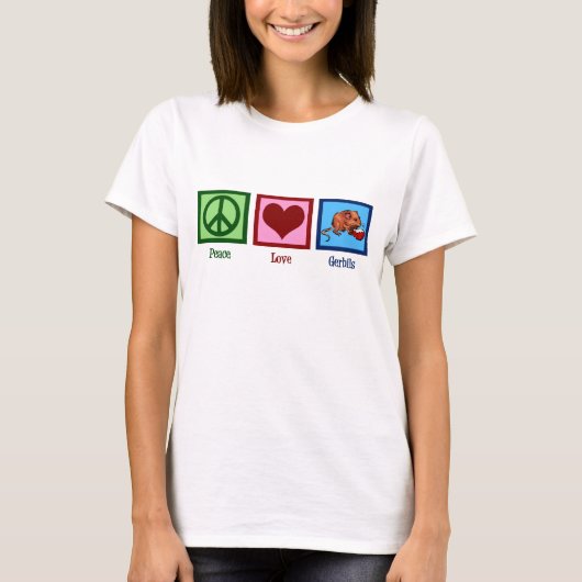 Peace Love Gerbils T-shirt (Voorkant)