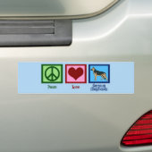 Peace Love German Shepherds Bumpersticker (Op auto)