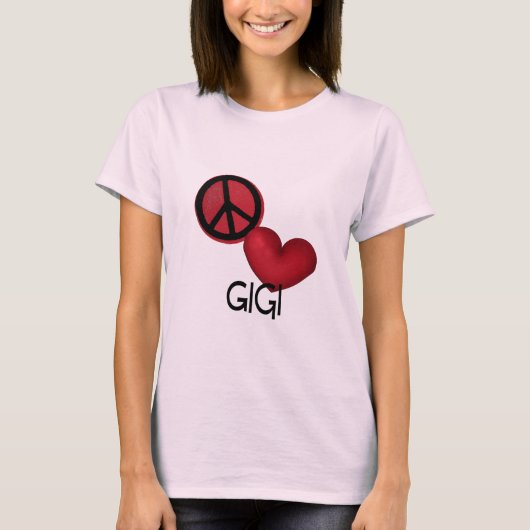 Peace Love Gigi T-shirt (Voorkant)