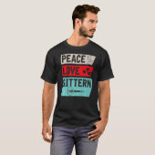 Peace Love Gittern Musical Instrument Gittern T-shirt (Voorkant volledig)