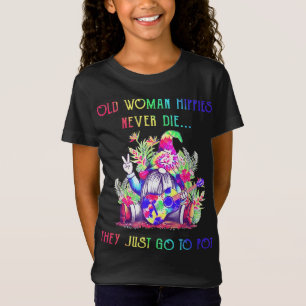 Peace Love Gnome Hippie Gnomes Gitaar Muziek Decor T-shirt