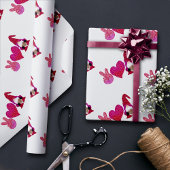 Peace Love Gnome | Valentijnsdag Cadeaupapier