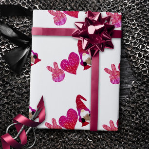 Peace Love Gnome Valentijnsdag Cadeaupapier