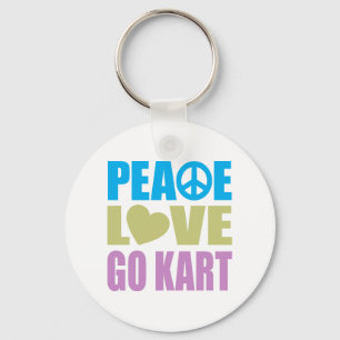 Peace Love Go Kart Sleutelhanger
