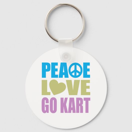 Peace Love Go Kart Sleutelhanger (Voorkant)