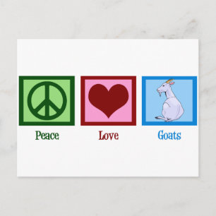 Peace Love Goats Briefkaart