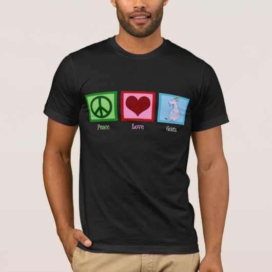 Peace Love Goats T-shirt (Voorkant)