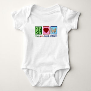 Peace Love Golden Retriever Cute Romper
