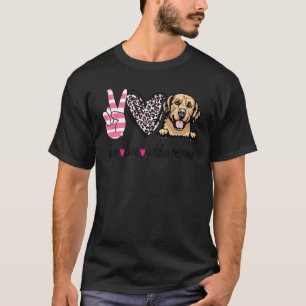 Peace Love Golden Retriever Dog T-shirt