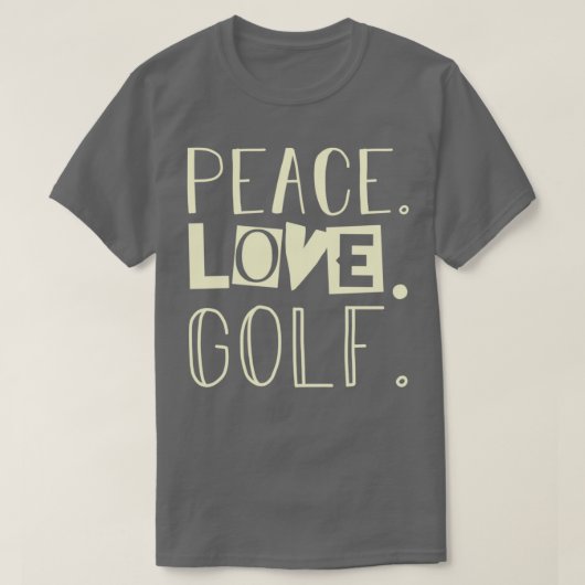 Peace love golf 1 t-shirt (Design voorkant)