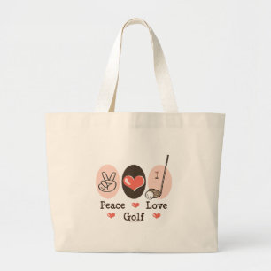Peace Love Golf Canvas tas