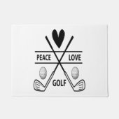 PEACE LOVE GOLF DEURMAT (Voorkant)