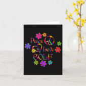 Peace Love Golf Kaart (Gele Bloem)