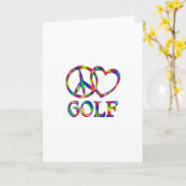 Peace Love Golf Kaart (Gele Bloem)