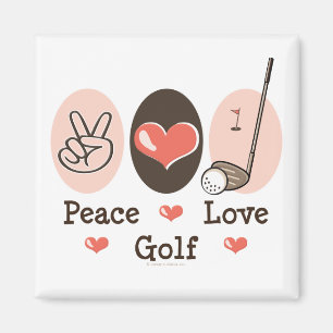 Peace Love Golf Magnet Magneet