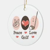 Peace Love Golf Ornament (Links)