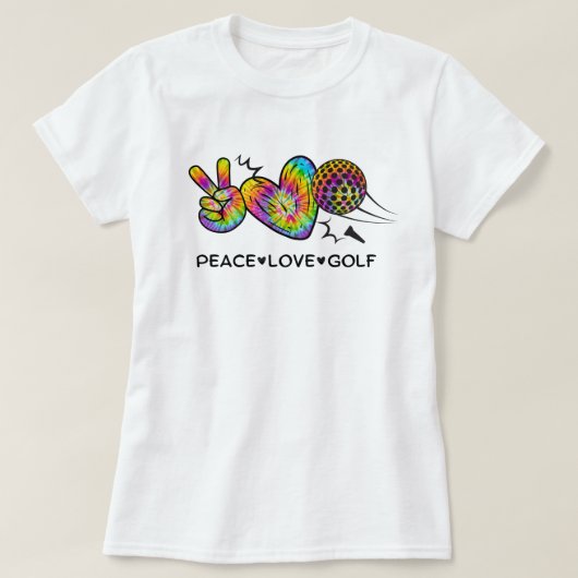 Peace Love Golf Stropdas-Dye T-shirt (Design voorkant)