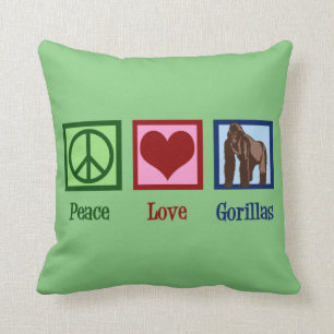 Peace Love Gorillas Kussen