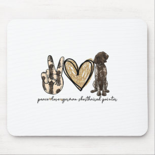 Peace Love Gsp German Shorthaired Pointer Dog Love Muismat