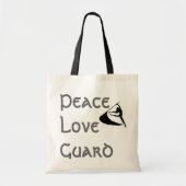 Peace Love Guard Tote Bag (Voorkant)