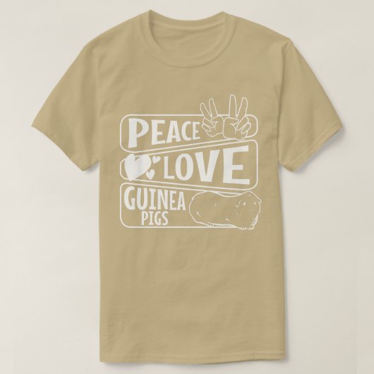 Peace love guinea pigs69 t-shirt (Design voorkant)