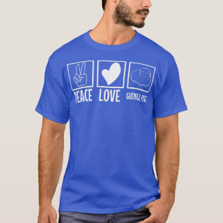 Peace love guinea pigs 68 t-shirt