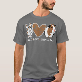 Peace Love Guinea Pigs Leopar63 T-shirt