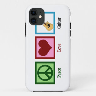 Peace Love Guitar iPhone 11 Hoesje