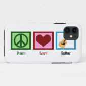 Peace Love Guitar Case-Mate iPhone Case (Achterkant (horizontaal))