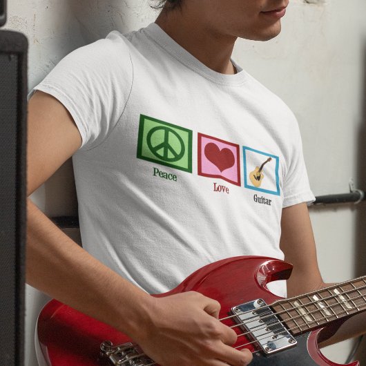 Peace Love Guitar T-shirt