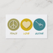Peace Love Guitar Visitekaartje (Achterkant)