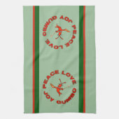 Peace Love Gumbo Crawfish Theedoek (Verticaal)