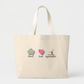 Peace Love Gymnastics Grote Tote Bag