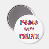 Peace Love Gymnastics Magneet (Voorkant / Achterkant)