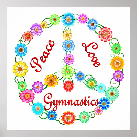 Peace Love Gymnastics Poster (Voorkant)