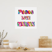 Peace Love Gymnastics Poster (Keuken)