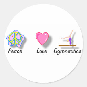 Peace Love Gymnastiek Stickers