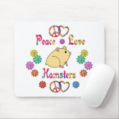 PEACE LOVE HAMSTERS MUISMAT (Met muis)