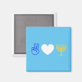 Peace Love & Hanoukka Magnet (Recto/Verso)