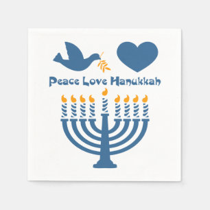 Peace Love Hanukkah Servetten
