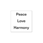 Peace Love Harmony Rubberstempel (Afrduk)