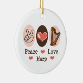 Peace Love Harp Ornament (Rechts)