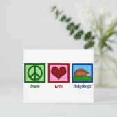 Peace Love Hedégels Briefkaart (Staand voorkant)