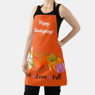 Peace Love Herfst Autumn Custom Text and Color Schort