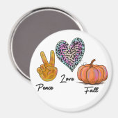 Peace Love Herfst Magneet (Voorkant / Achterkant)