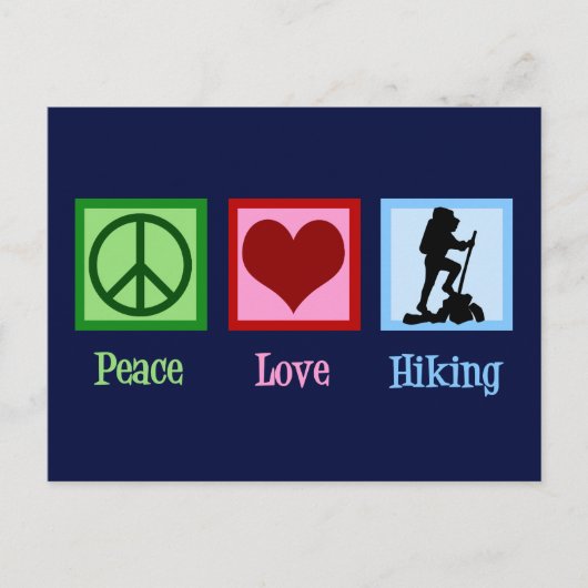 Peace Love Hiking Briefkaart (Voorkant)