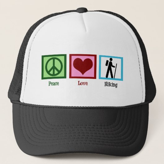 Peace Love Hiking Trucker Pet (Voorkant)