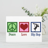 Peace Love Hip Hop Dancer Card