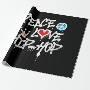 Peace Love Hip Hop Dancing Cadeaupapier