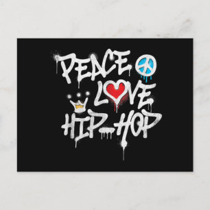 Peace Love Hip Hop Dancing Feestdagenkaart
